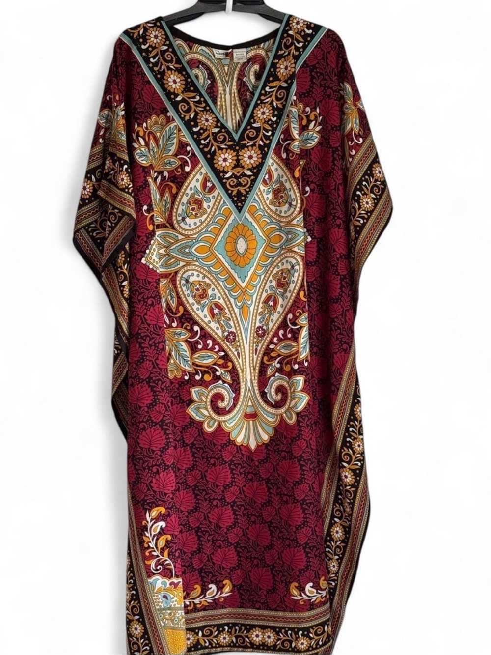 Sante Classics Paisley Open Side Maxi Caftan OS